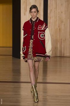 From WGSN Catwalks: Coach - Autumn/Winter 2016 Cargo Jacket Mens, School Uniform Fashion, London Fashion Weeks, Fall Attire, Korean Fashion Dress, Europe Fashion, Fashion Graphic