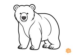 illustration of Black bear coloring fun Bear Colouring Pages, Forest Animals Coloring Pages, Bear Coloring Pages Free Printable, Courage Symbol, Bear Coloring Page, Bears Preschool, Coloring Pictures For Kids, Mandala Turtle, Cute Forest