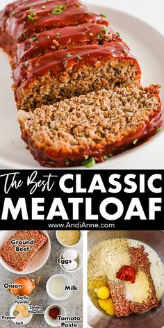 the best classic meatloaf recipe is made with ground beef and marinara sauce