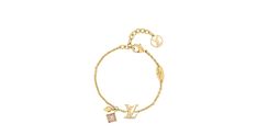 Products by Louis Vuitton: Loulougram Bracelet Luxury Chain Bracelet With Logo Charm, Luxury Adjustable Chain Bracelet, Hanging Leaf, Dope Jewelry Accessories, Dope Jewelry, Louis Vuitton Official, Monogram Initials, Link Chain, Women Collection