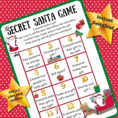 a printable christmas game with santa on it