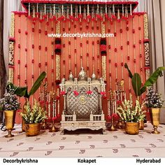 Bask in the divine aura of Sathyanarayana Swamy Pooja, adorned with fragrant fresh flowers and shimmering silver mandir. Sathyanarayana Swamy Pooja Decor by Sukanya @decor_by_vaishnavi of #kokapet branch #hyderabad #sathyanarayanapooja #sathyanarayanavratham🕉️🙏 #housewarming #gruhapravesam #poojaDecor #decorbykrishnakokapet @decorbykrishna is a unit of @pellipoolajada Traditional Decorations using only Natural materials #noplastic #nofloralfoam  #nothermocoal #nostyrofoam #ecofriendlywe... Gruhapravesam Pooja Decoration, Sathyanarayana Pooja Decoration, Satya Narayana Pooja Decoration, Satyanarayan Pooja Decoration, Sathyanarayana Pooja Decoration At Home, Housewarming Decorations Indian, Satyanarayana Pooja Decoration Ideas, Silver Mandir, Sathyanarayana Swamy