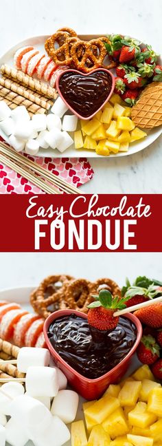 an easy chocolate fondue recipe for valentine's day