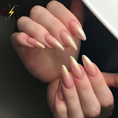 Can’t decide on which manicure trend to try next? How about something classy and timeless? Nude ombre nails are a subtle yet charming mani style that looks great on every occasion and outfit. You can rock them with a fancy gown at a wedding as well as a sparkly dress on your fun girls-night-out. And the best thing is that they can go with almost any skin complexion, making them a versatile choice for all ladies out there. Nude And Gold Almond Nails, Almond Acrylic, Finger Art, Casual Nails, Her Nails, Soft Nails, Metallic Nails, Dream Nails