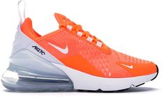 Orange Nike Shoes, Nike 270, Fun Shoes, Preppy Shoes, Custom Nike Shoes, Nike Air Shoes, Shoes Photography, Baskets Nike, Air Max Shoes