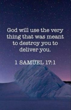 an image with the words god will use the very thing that was meant to destroy you to deliver you