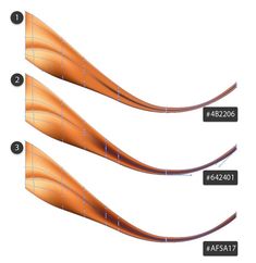 three different types of curved hair are shown in this graphic above and below the image