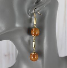 "-lightweight wood bead dangle earrings -the beads are 1/2\" wide -3.25\" long including ear wire" Wood Bead Earrings, Silver Chandelier Earrings, Bead Dangle Earrings, Silver Chandelier, Thread Earrings, Cape May, Lightweight Earrings, Beaded Dangle Earrings, Shell Earrings