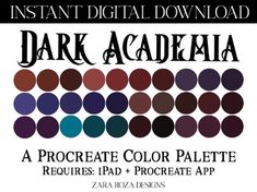 an advertisement for the dark acadena program with circles in black and white on it