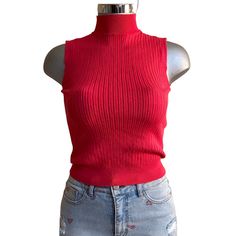 Sweater Top Is New With Tags. Sz Xs. Coral Pink (Teaberry). Stretch. Casual Layering Piece. Athleisure Style. Business Casual. Work Tank Tops, Turtle Neck Sleeveless, Style Business Casual, Athleisure Style, Dressy Tank Tops, Scoop Neck Blouses, High Neck Tank Top, Printed Sleeveless Top, Tunic Tank Tops