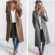 Outfit Winter Ideas, Black Leggings Outfit Winter, Leggings Outfit Winter, Fall Fashion Coats, Black Leggings Outfit, Winter Ideas, Leggings Outfit, Long Wool Coat, Long Blazer