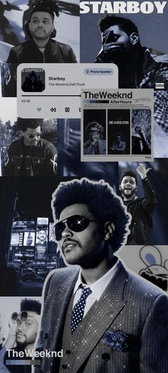 #blue #soft #theweeknd #afterhours #starboy #blueWalpapper #dawn #softblue #kissland #abelxo #ck_nuggit Blue Soft, The Weekend, Collage, Blue, Black