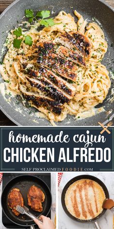 cajun chicken alfredo fettucine pasta recipe Blackened Chicken Fettuccine Alfredo, Blackened Chicken Alfredo Pasta, Blackened Chicken Fettuccine, Cajun Chicken Alfredo Pasta, Blackened Chicken Alfredo, Pasta Cajun, Creamy Alfredo Sauce, Cajun Chicken Alfredo, Chicken Fettuccine Alfredo