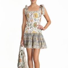 Nwt Zimmermann Edie Mini Tie Dress In Multi Floral Print Size 2 (Us 6-8) The Edie Tie Mini Dress In Cream Paisley From Our Resort Swim 2020 Collection. A Printed Linen Mini Dress With Fitted Bodice And Playful Gathered Skirt. Linen Fitted Bodice With Full Mini Skirt Self Tie Shoulder Straps Border Print And Contrast Rope Piping Fully Lined Invisible Zip Closure At Centre Back Skirt Linen, Linen Mini Dress, Zimmermann Dress, Invisible Zip, Border Print, Gathered Skirt, Printed Linen, Tie Dress, Fitted Bodice