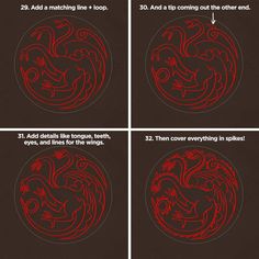 how to draw a dragon in four different ways