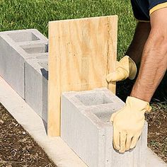 Outdoor Upgrades, Concrete Block Foundation, Diy Retaining Wall, Concrete Block Walls, Alternative Housing, Cinder Block Walls