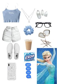 Discover outfit ideas for weekend made with the shoplook outfit maker. How to wear ideas for Iced coffee and Hair Scrunchies | 172* Elsa Inspired Outfit Casual, Elsa Disneybound Casual, Elsa Inspired Outfit, Elsa Disneybound, Kids Evening Gowns, Elsa Outfit, Disney Princess Inspired Outfits, Princess Inspired Outfits