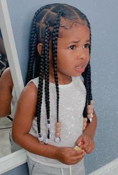 Box Braids For Kids, Hairstyles With Beads, Baby Girl Hairstyles Curly, Kids Curly Hairstyles