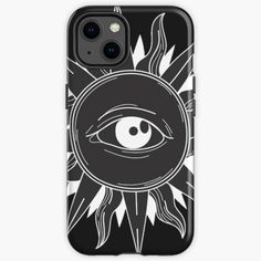 an all seeing eye on a black and white background iphone case / skin phone cover