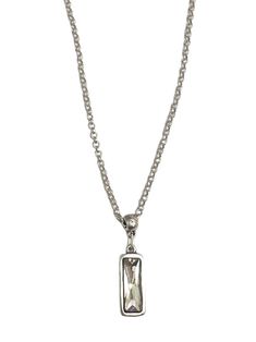 This Serica Single Stone Necklace is an elegant addition to your accessory collection. The single rectangular rhinestone will dangle gracefully when you wear it on its chainlink necklace. Let your style shine and add a sophisticated touch to your look with this beautiful necklace. Single Stone Necklace, Single Stone, Beautiful Necklace, Stone Necklace, Out Of Style, Wear It, Chain Link, Unisex Fashion, Beautiful Necklaces