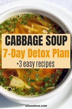 Cabbage Soup Diet Plan, Soup Diet Plan, Loose Weight In A Week, Cabbage Soup Diet Recipe, Detox Soup Cabbage, Smoothies Vegan, 7 Day Detox, 7 Day Diet Plan, Cabbage Soup Diet