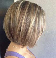 Short Layered Bob, Bob Hair Color, Easy Hair Cuts, Blonde Bob Hairstyles, Bob Hairstyles For Thick, Gorgeous Hair Color, Bob Haircut For Fine Hair, Brown Hair With Blonde Highlights, Short Layered