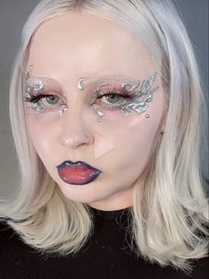 Cyberpunk Makeup, Silver Eye Makeup, Makeup Ojos, Punk Makeup, Pride Makeup, Fairy Makeup