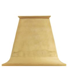 a gold colored stove hood on a white background with clippings for text or image