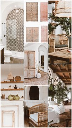 a collage of photos with different types of furniture