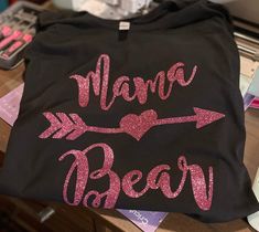 This mama bear tee is super cute! I use a Bella Canvas tee and offer sizes S-3X. You can choose your color tee and vinyl. If you would like a custom listing, send me a message! Cost: $20-22 Bella Canvas Tees, Adulting Shirts, Mama Bear, Bella Canvas, Gender Neutral, Graphic Tees, Super Cute, Adult Outfits, Tops & Tees