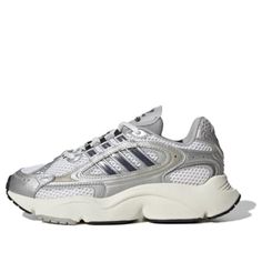 (GS) adidas Ozmillen 'Silver White Black' IF6590 Adidas Ozmillen, White Black, White And Black, Adidas, Silver, White, Quick Saves, Black