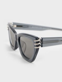 Add an edge to your outfits with this pair of sunglasses. Featuring an elongated cat-eye silhouette, it will streamline your face to create a flattering effect. For a touch of shine, the navy frames are outlined with silver-tone accents. They will not only look good on different face shapes, but also introduce a distinctive aesthetic to your ensembles. Different Face Shapes, Eye Silhouette, Charles Keith, The Navy, Sunglasses & Glasses, Metallic Accents, Face Shapes, Cat Eye Sunglasses, Cat Eye