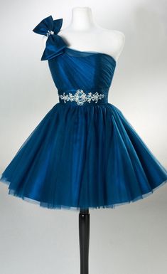 Charming Homecoming Dress,Tulle Homecoming Dress,One-Shoulder Homecoming Dress, Short Prom Dress Mini, One Shoulder Homecoming Dress, One Shoulder Prom Dress, Mini Prom Dresses, Tulle Homecoming Dress, Blue Homecoming Dresses, Tulle Evening Dress, Dresses Cute, Blue Tulle