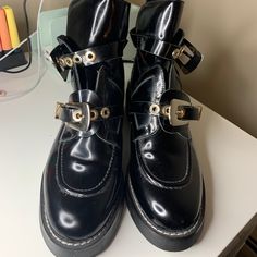 Reposhing This Item I Purchased From @Lauraabluu. Loved It, But Ready To Rotate For Something New. Questions? Leave A Comment Below! Cutout Boots, Shoes Balenciaga, Balenciaga Black, Balenciaga Shoes, Monk Strap, Shoes Heels Boots, Leave A Comment, Something New, Shoes Women Heels