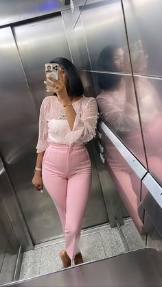 Khaki With Pink Outfit, Spring Business Formal Outfits, Blush Outfits Black Women, Colorful Lawyer Outfits, Baddie Teacher Outfits, Work Valentines Outfit, Church Outfit Black Women Casual, Baddie Business Casual Outfits, Classy Business Casual Outfits