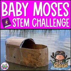 "😔Do you struggle with integrating STEM with Bible activities for kids? It's understandable - there are very few Bible STEM projects for kids that are available out there. How can you engage students in your Christian or Catholic school, homeschool, Sunday school, or Vacation Bible School when you don't have easy access to simple and easy STEM Bible activities? Stop stressing. There IS a solution. Let me introduce you to Bible STEM Challenges by Jewel's School Gems. Try my Baby Moses Bible STEM Challenge to see how fun and engaging the study of Bible stories can be when combined with Science, Technology, Engineering, and Mathematics (STEM)!  My Bible STEM activities were made especially for our church's Vacation Bible School, and it was a hit among students of all ages. Kid-tested, I'm pr Children Bible Stories, Bible Lessons For Children, Moses Bible, Children Bible, Easy Stem, Stem Projects For Kids, Stem Lesson, School Lesson Plans