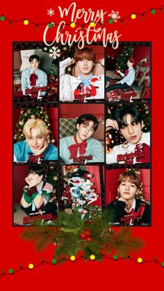 the poster for merry christmas with many pictures