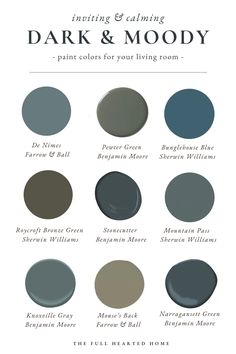 the color scheme for dark and moody paint colors