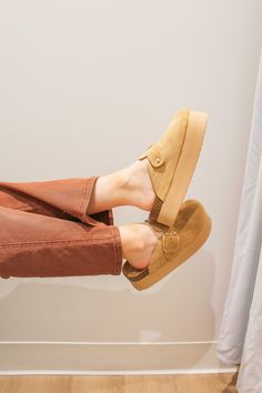 Elevate your style and comfort game with Sable Steps Wedged Clogs. These women's platform clogs feature a Cushionaire cork insole for all-day comfort. Stay cool and chic with these high-quality clogs. Brown Casual Platform Slippers, Comfortable Closed Toe Platform Slippers, Comfortable Platform Mules, Flat Heel Clogs With Textured Footbed, Brown Platform Slip-on Slippers, Brown Slip-on Platform Slippers, Trendy Closed Toe Clogs With Removable Insole, Spring Comfortable Clogs With Buckle Closure, Comfortable Spring Clogs With Buckle Closure