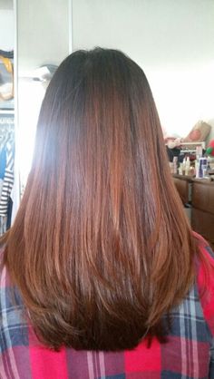 New haircut. Layered hair. Medium length. Straight ends. Low layers. Dyed. Haircut Layered, Medium Hair Color, Haircuts Ideas, Medium Layered Haircuts, Long Layered Haircuts, Long Brown Hair, Hair Medium