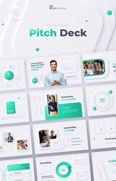 the pitch deck is designed to be used as a powerpoint slider for presentations