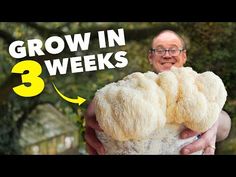 a man holding a teddy bear in his hands with the words grow in 3 weeks