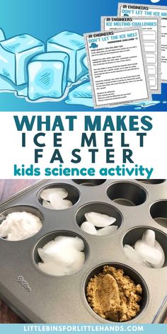 what makes ice melt faster? science activity for kids