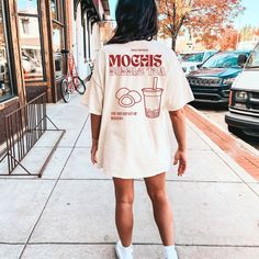 Mochis & Bubble tea for breakfast oversized Retro Shirt japanese food lover T-Shirt food mothers day gift 90s graphic Y2K back print mochi ♡ Made with a medium-heavy fabric blend of 50% cotton and 50% polyester (8.0 oz/yd² (271.25 g/m this sweatshirt feels cozy and is the perfect choice for those colder months. ♡ The classic fit along with the crew neckline deliver a comfy wearing experience with a clean-cut style. Meanwhile, the double-needle stitching at the shoulder, armhole, neck, waistband, Sweet Nothing Shirt, Morning Croissant, Brunch Croissant, Breakfast Club Shirt, Croissant Coffee, Quote Graphic, Aesthetic T Shirts, Product Ideas, Negroni