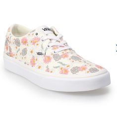 Vans Desert Floral Sneakers Brand New Never Worn Sz 7.5 Black Duck Boots, Teal Vans, Vans Old Skool Low, Floral Sneakers, Vans White, Black Leather Sneakers, Shoes Vans, Navy Shoes, Vans Sneakers