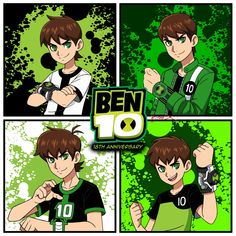 the cartoon character ben 10 is pointing at something