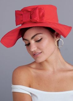 McCall's Sewing Pattern M7766 - Misses' Hats. Four hats in size S, M, L. - Hats A, B have contrast front bow. - Hat C has purchased silk flower. - Hat D has contrast band and bow. - All views are lined. SUGGESTED FABRICS: Wool, Wool Blends, Gaberdine, Novelty Wool, Wool Blends. - D: also Cotton, Cotton Blends. - Contrasts: Silk, Satin, Shantung, Voile, Cotton, Cotton Blends. - Lining: Lining fabric. - Interfacing 1: Fusible Knit Interfacing. - Interfacing 2: Medium weight Buckram. SIZES: One Siz Wide Brim Top Hat For Spring, Fitted Summer Cap, Solid Color Summer Top Hat With Short Brim, Red Top Hat With Curved Brim For Spring, Red Curved Brim Top Hat For Spring, Red Brimmed Bucket Hat For Spring, Lined Brimmed Hat, One Size Fits Most, Red Curved Brim Hat For Spring, Red Brimmed Cloche Hat For Spring