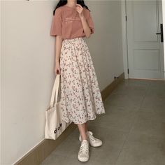 Material Polyester Age Ages 18-35 Years Old Silhouette A-LINE Gender WOMEN Model Number long Skirt Waistline empire Pattern Type Floral Style Casual Dresses Length Mid-Calf Size Length Hip S 70cm(27.5") 116cm(45.75") M 71cm(28") 120cm(47.25") L 72cm(28.25") 124cm(48.75") XL 73cm(28.75") 128cm(50.5") XXL 74cm(29.25") 132cm(52") Customer Reviews Real Shots I'm in love with it, the colour is so pretty.? The texture is elastic though. But it is soft and comfortable, not shiny or see through.the length of the skirt is perfect and I'm 5'3 feet and I bought the S size. M***p Color: apricot Size: S 35-45kg Very quickly came! Quality is good. On the growth of 163-64 the village is normal! (so said relatives) I would advise you to order more for zarmer if of course you want straight to the ankle :) Long Skirts Summer, Empire Pattern, Korean Skirt, Skirt Streetwear, Long Skirt Summer, Skirts Summer, Long Skirt Outfits, Cute Modest Outfits, Pleated Long Skirt