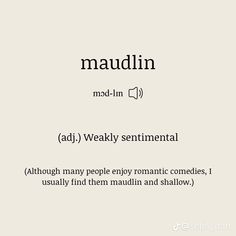 the word maudlin is written in different languages