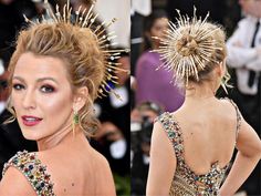 Met Gala 2023 Hairstyles, Blake Lovely, Met Gala Outfits, Contemporary Bridal, Gala Outfit, Headpiece Diy, Gala Fashion, Fantasy Hair, Crown Hairstyles